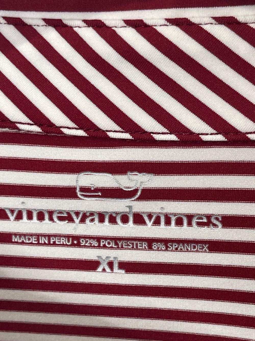 Vineyard Vines X Cincinnati Reds Stripe Performance Polo Shirt Size XL Baseball - Picture 5 of 7